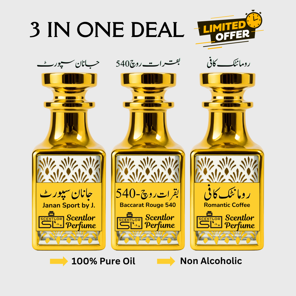 Janan Sport + Baccarat Rouge 540 + Romantic Coffee Attar Deal