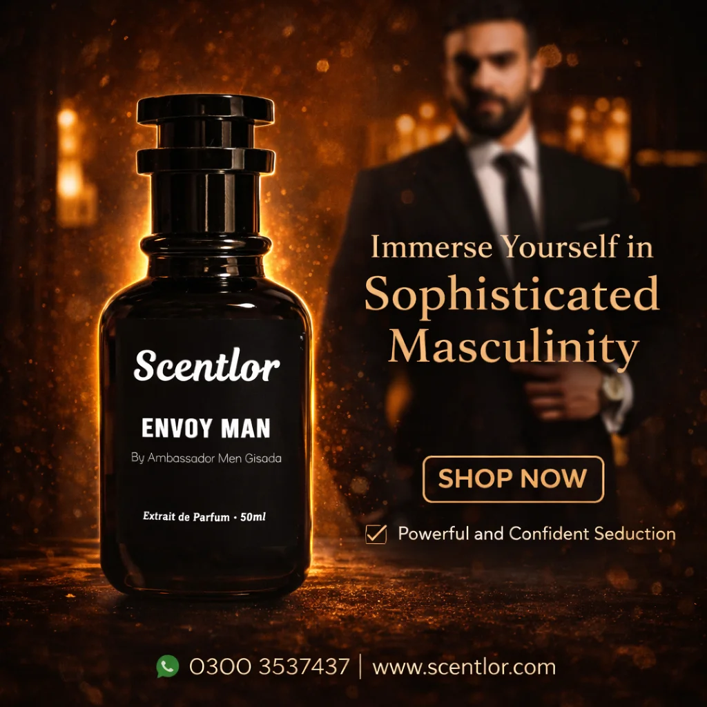 Envoy Man Inspired by Ambassador Men Gisada - 50ml Extrait de Parfum luxury bottle with magnetic cap